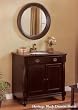 Heritage Black Distress Finish Sink/Mirror