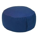 Meditationskissen BASIC RONDO dunkelblau, 30 x 13 cm mit abnehmbarem Bezug