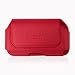New Fashionable Leather Large Size Pouch Protective Carrying Cell Phone Case Size for Apple iPhone 4 16GB 32GB / 3GS - 16GB 32GB 3G - 8GB (It will fit the cell phone already with a Rubber / Silicon Cover into this Leather case) - RED