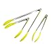 Prepology 3-Piece BBQ Kitchen Tong Set with Silicone Accents and Locking Feature (YELLOW)