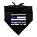 I Stand Behind the Heroes Who Protect This Line Thin Blue American Flag Dog Pet Bandana - Black
