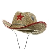 Child Sheriff Straw Hat-Red W20S23F