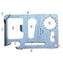 Credit Card Sized 11-in-1 Multi-Function Survival Tool