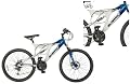 Silverfox Thunder 24 Inch Dual Suspension Mountain Bike (Blue/White)