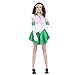 Angelaicos Womens Color Block Bowknots Costume Dress (M, Green)