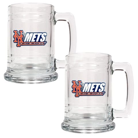 New York Mets NY Set of 2 Beer Mugs