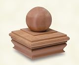 Woodway Products 870.1783 Cedar Ball Top Post Cap, 6-by-6-Inch