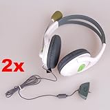 Neewer NEW Stereo Headset with Mic For Microsoft XBOX 360 Game -Qty: 2