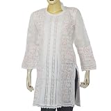 Summer Dresses For Women Casual Top Chikan Embroidery By Hand Size L