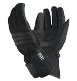 Mens Black Tri-Tex Fabric padded/Waterproof Gloves