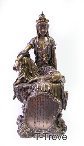Seated Water and Moon Kuan-yin Statue Heart 
