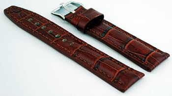 Italian Design Premium Watch Brown 22mm Leather Replacement Straps