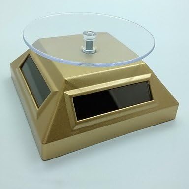 QFJ Solar Display Rotating Turntable for Mobile Phone / Jewelry / Watch (Weight Limit 500g) , Golden