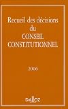 Recueil des d�cisions du Conseil constitutionnel