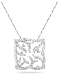 0.96 Cts Diamond Pendant in 14K White Gold