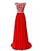 Tidetell® Elegant Floor Length Bridesmaid Cap Sleeve Prom Evening Dresses