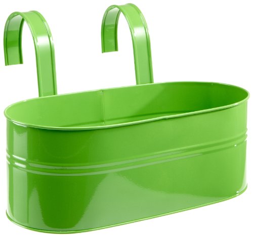 Siena Garden 722640 Blumenkasten oval gr&uuml;n inkl. Halter Preisvergleich