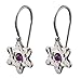 Basics Earrings : Star of David - Amethyst beads, title=
