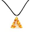 Necklace - N96 - Murano Glass Style - Small Triangle - Yellow & Orange