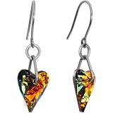 Limited Edition Crystal Heart Titanium Nickel Free Earrings MADE WITH SWAROVSKI ELEMENTS