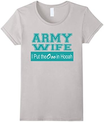 Women's Army Wife - Ooo in the Hooah Shirt XL Silver