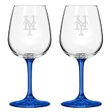 New York Mets Wine Glass Set