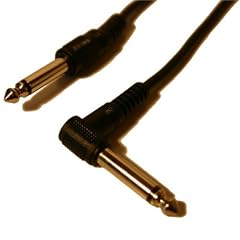Instrumentenkabel - Gitarrenkabel / Standard Klinke - Klinke 6,3 mm / 3 m / Winkelklinke 90�