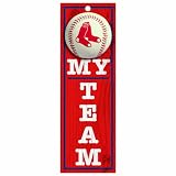 MLB Boston Red Sox 4-by-13 Wood "My Team" Sign