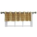 Bamboo Grommet Valance - Green/ Ivory (72 x 12")