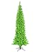 9' Pre-Lit Green Ashley Spruce Artificial Pencil Christmas Tree - Green Lights