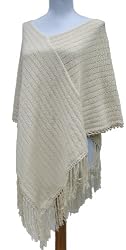 Handmade Organic Cotton Poncho - Natural Cream (Women Maternity) [Apparel]