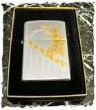 Zippo Lighter 24k Gold Floral Inlay