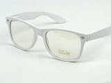 Produkt-Bild: K206/ Atzenbrille NERD CLEAR BRILLE ,,WEISS,, Partybrille!
