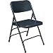 National Public Seating 300 Series All Steel Premium Folding Chair with Triple Brace, 480 lbs Capacity, Char-Blue (Carton of 4)