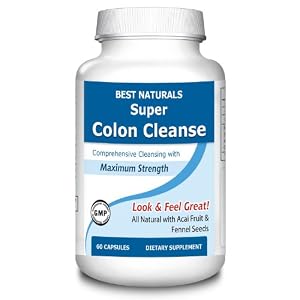 Best Naturals #1 Colon Cleanse Formula Contains 1800 Maximum Strength, Fennel Seed, Ginger Goldenseal, Pumpkin Seed, Buckthome Root, Licorice Root, Acidophilus, Acai, Cape Aloe, Oat Bran, and Flax Seed Oil - For Colon Cleanse Detox -- 60 Capsules
