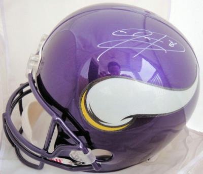 Rice Signed Helmet - Sidney Minnesota Vikings F S JSA - Autographed NFL Helmets