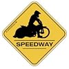 SPEEDWAY FAHRER CROSSING #2 Aufkleber Autoaufkleber