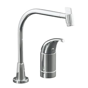 KOHLER 15177-P-CP Coralais Single-Control Kitchen Faucet, Polished Chrome
