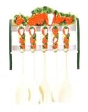 STRAWBERRY 3-D Large Wall Plaque & Utensils Set NEW