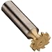 Niagara Cutter B555 Straight Tooth Shank Type Keyseat Cutter, High Speed Steel, TiN Coated, Round Shank, 3/4" Cutter Diameter, 10 Tooth, 1/8" Width