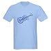 Acoustic Guitar Ash Grey T-Shirt Blue Music Light T-Shirt by CafePress