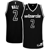 NBA Men's Washington Wizards John Wall Black-Black-White Swingman Jersey (Black/White, Large)