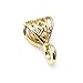 Dreambell 1 pc Gold-Tone 925 Sterling Silver Filigree Flower Bail Pendant Connector European Charm Holder