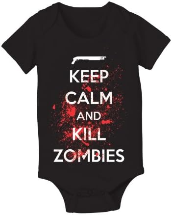Keep Calm Kill Zombies Infant Baby One Piece 6 Months Black