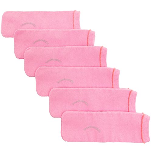 SmartKnitKids Seamless Sensitivity Crew Socks 6 Pack (Pink, XL)