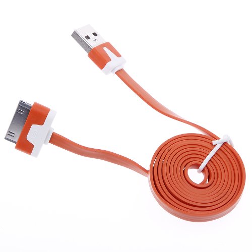 1 Stück Orange USB 2.0 Daten Synchronisierung Ladegerät Kabel für iPad iPod iPhone 3G 4 4s Fall-Abdeckung 1 Stück Orange USB 2.0 Daten Synchronisierung Ladegerät Kabel für iPad iPod iPhone 3G 4 4s Fall-Abdeckung