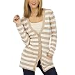 Mossimo&reg; Black: Ultrasoft Boyfriend Cardigan - Cream Stripe