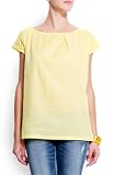 Mango Women's Relaxed-fit Cotton Top, L, Yellow