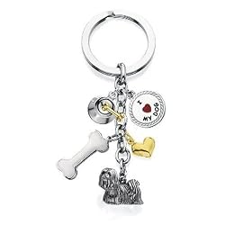 Lhasa Apso - I Love My Dog Keychain