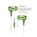 Earphones, Noot® NOOTBUDS ND-T22-Green Premium Earbuds [Noise Isolating] with Mic Stereo headphone | Earphone - Made for iPhone | iPod | iPad | Android Smartphone | MP3 Players - 24 Month Warranty